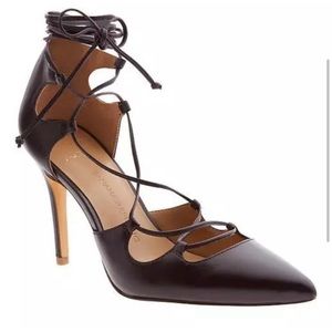 Banana Republic Dakota Plum Lace Up Pumps Heels